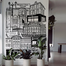 Load image into Gallery viewer, Strathbungo mural black and white mural