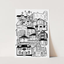 Load image into Gallery viewer, Strathaven illustration print, Strathaven Balloon festival