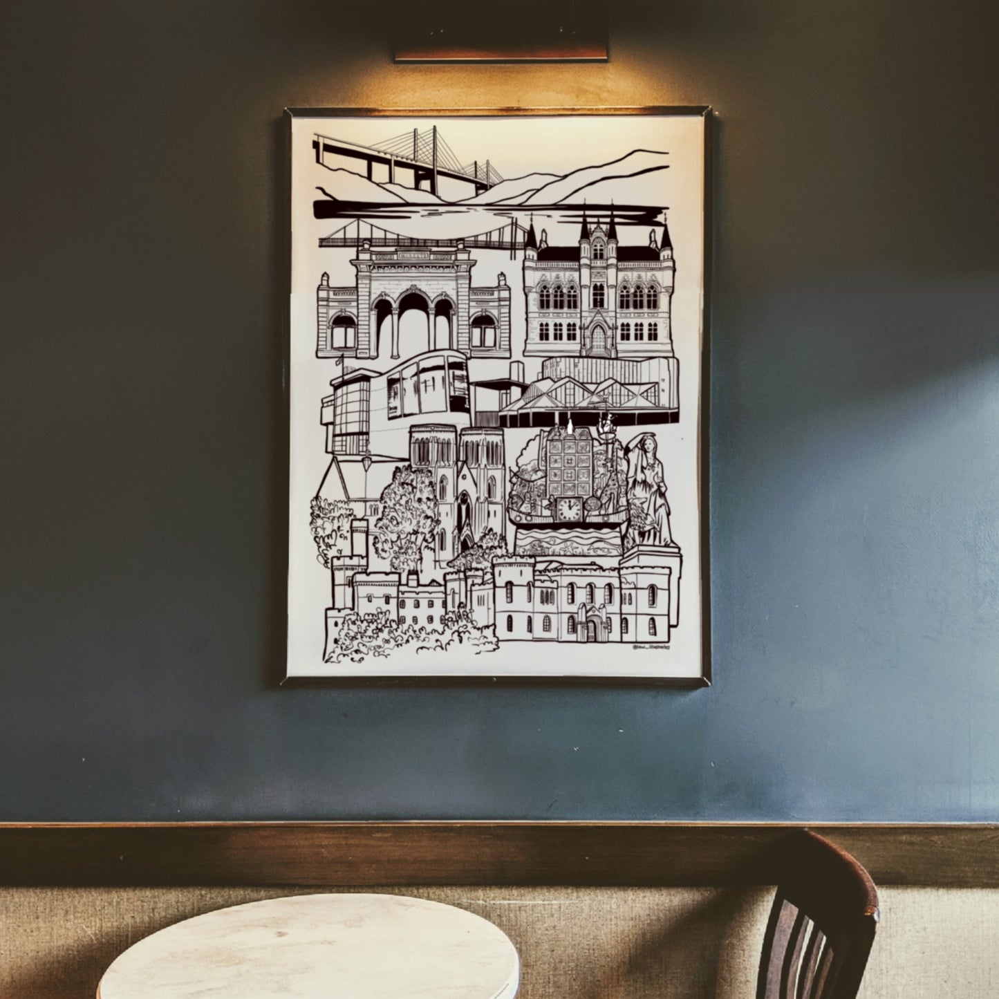 Inverness Illustration Print