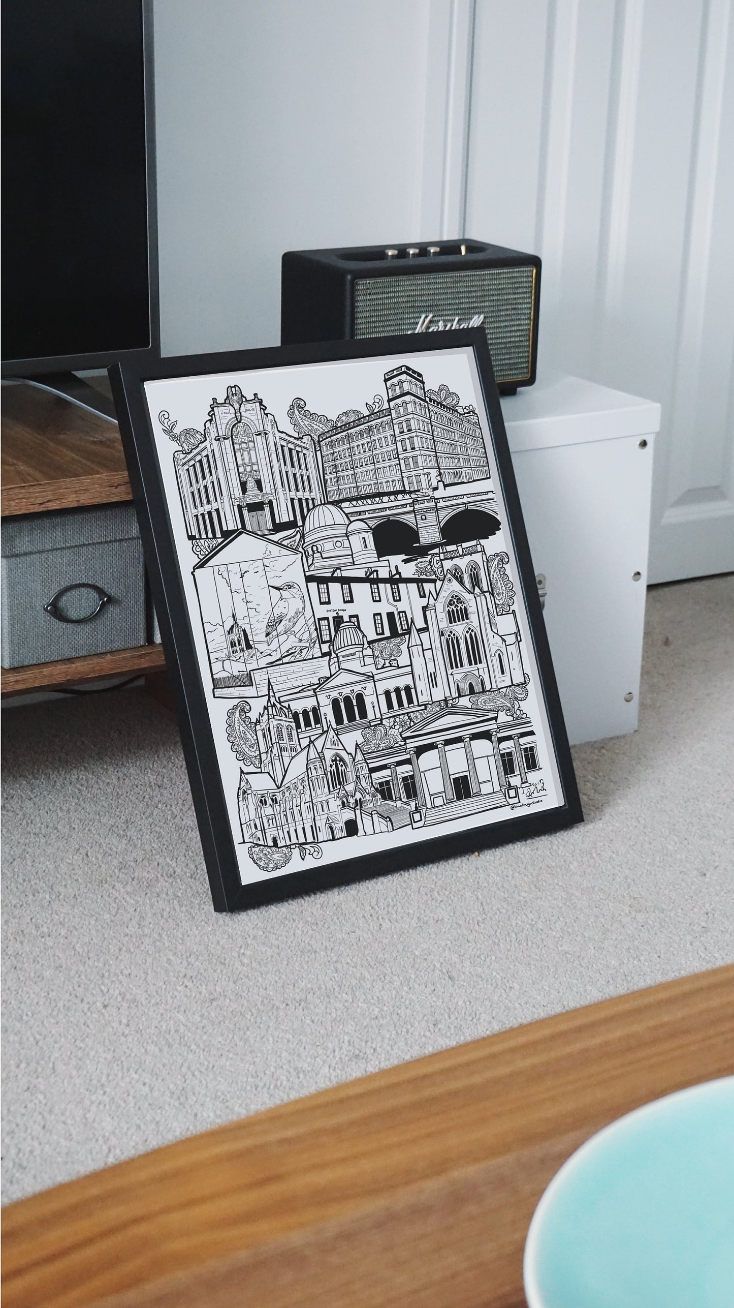 Paisley Illustration Print