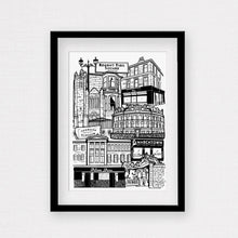 Load image into Gallery viewer, Strathbungo black and white framed print
