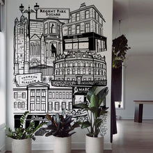 Load image into Gallery viewer, Strathbungo mural black and white mural
