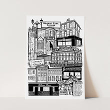 Load image into Gallery viewer, Strathbungo black and white print
