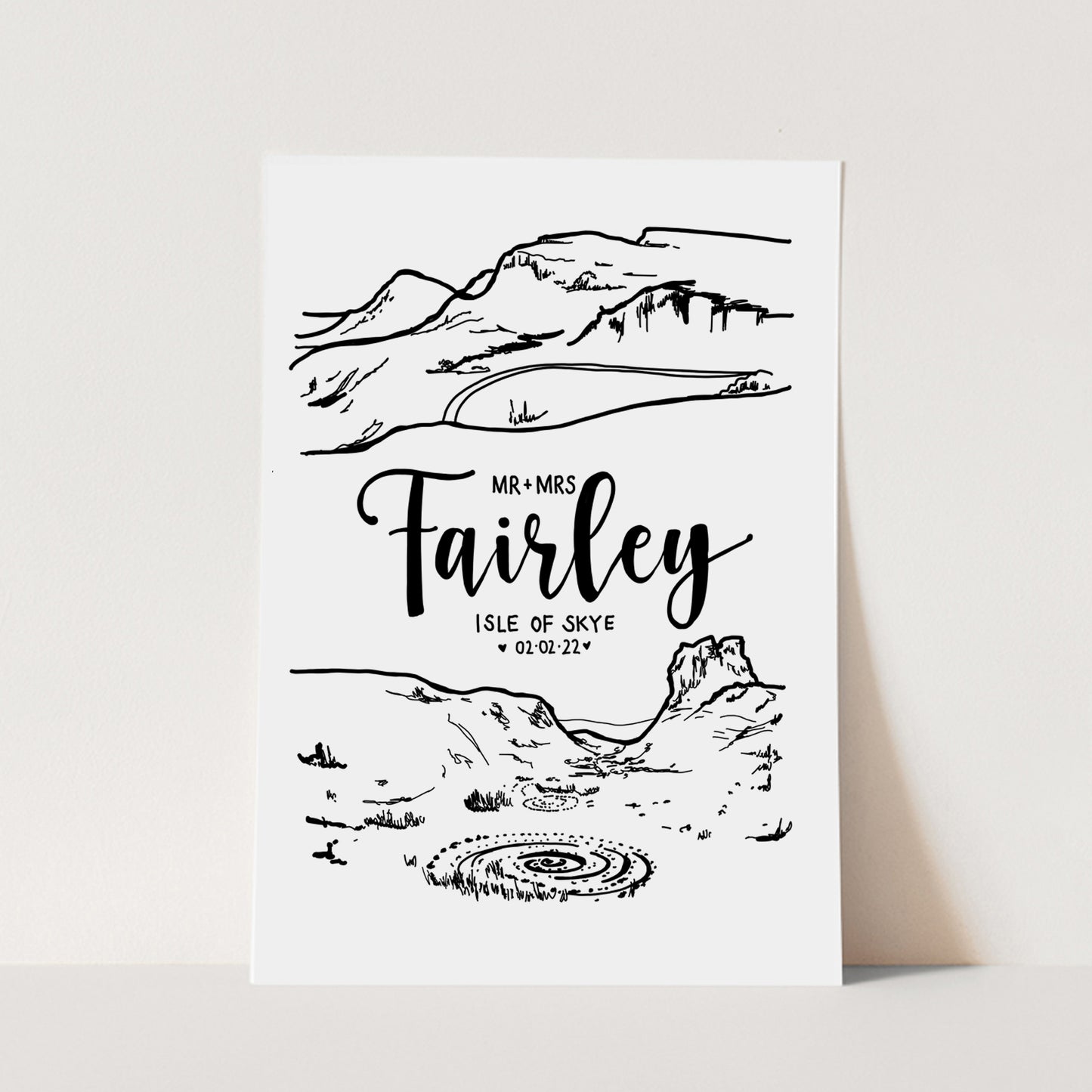 Personalised Print for Wedding Gift or Special Occasion