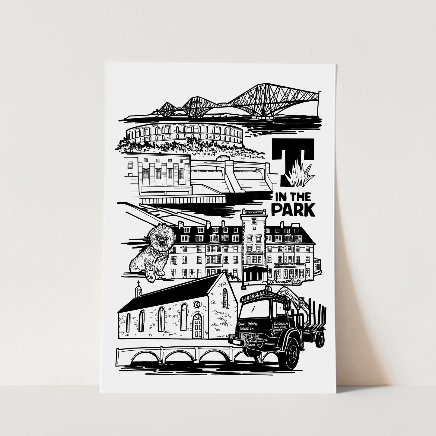 Personalised Landmark print, Bespoke gift idea