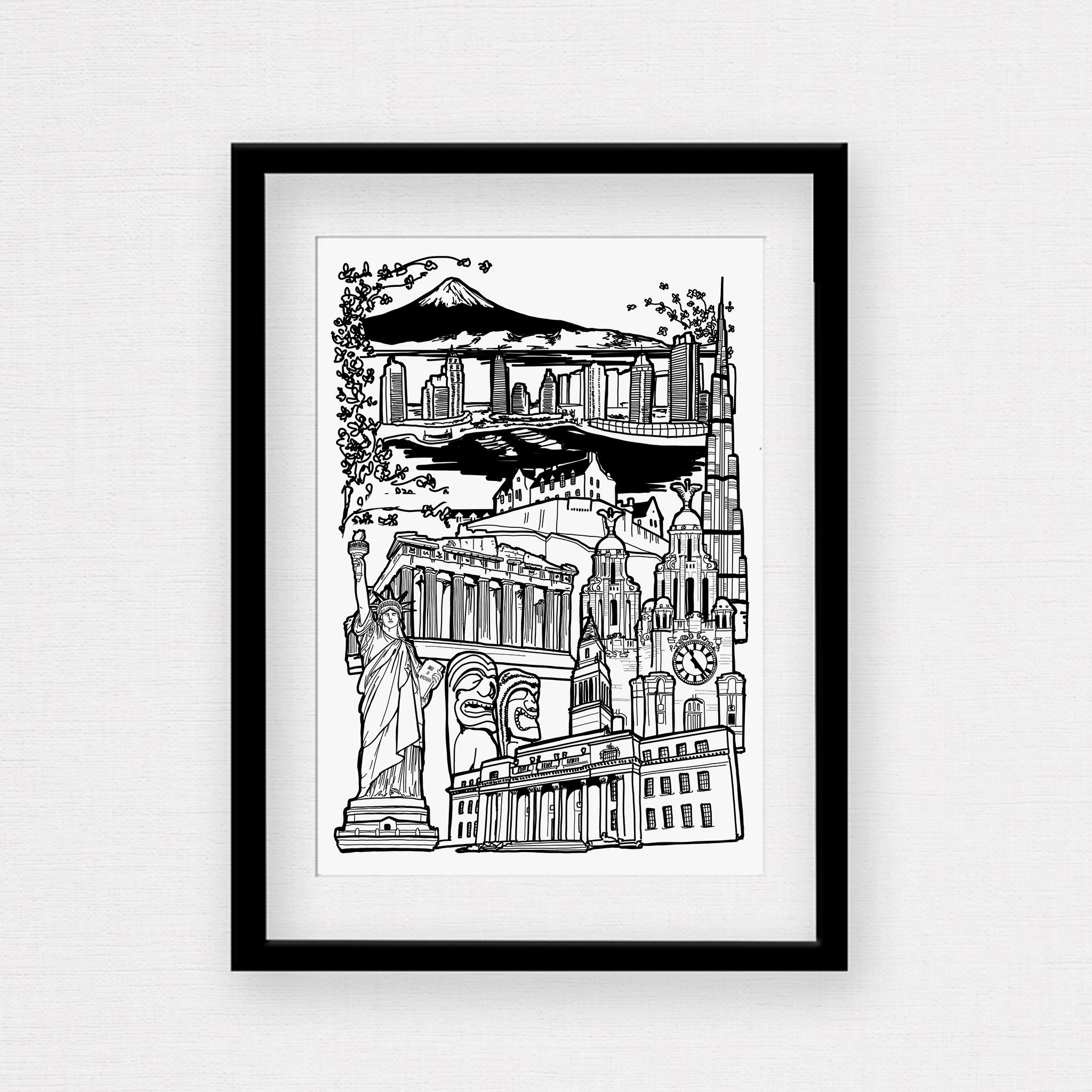 Personalised Landmark print, Bespoke gift idea