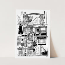 Load image into Gallery viewer, Black and white print of Dublin
