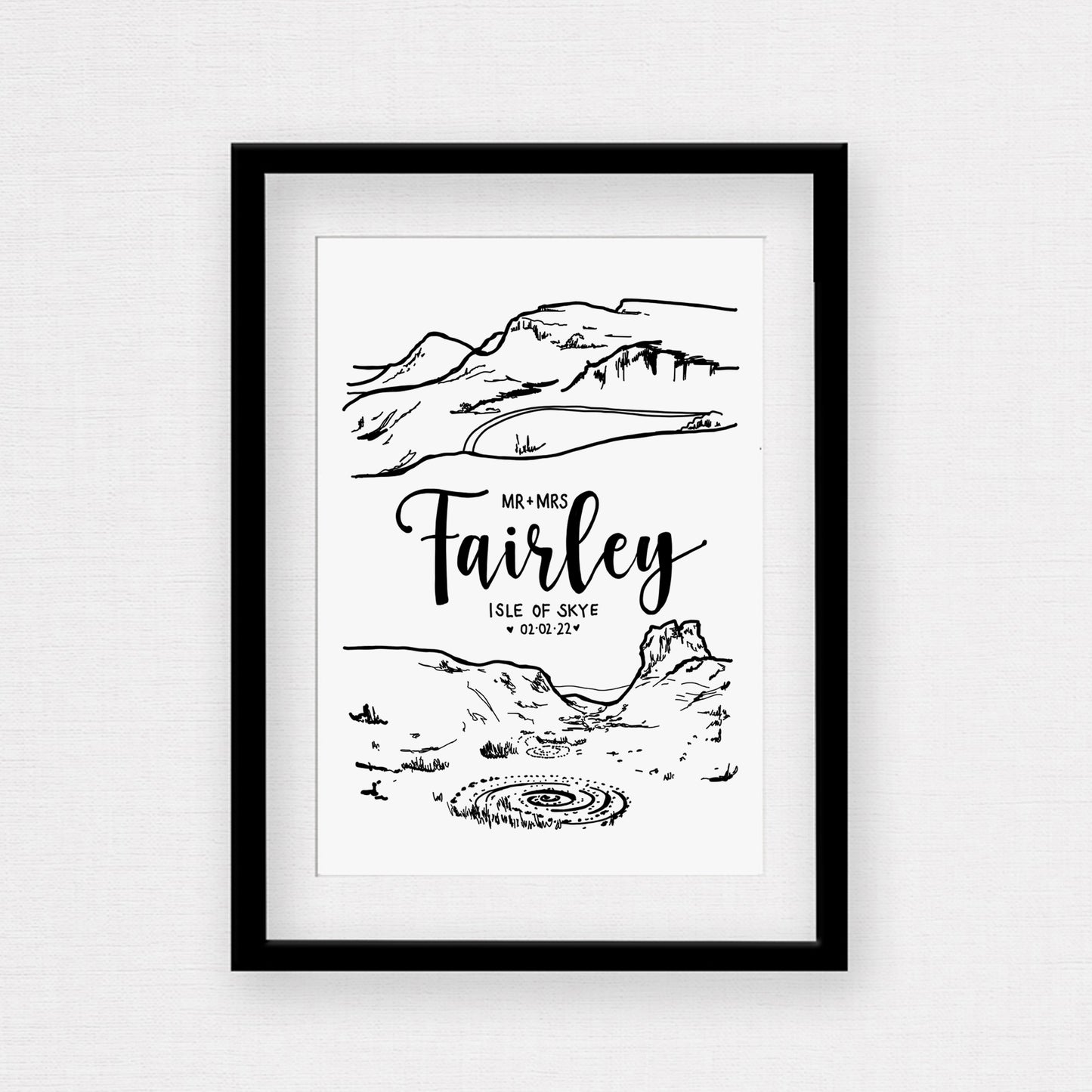 Personalised Print for Wedding Gift or Special Occasion