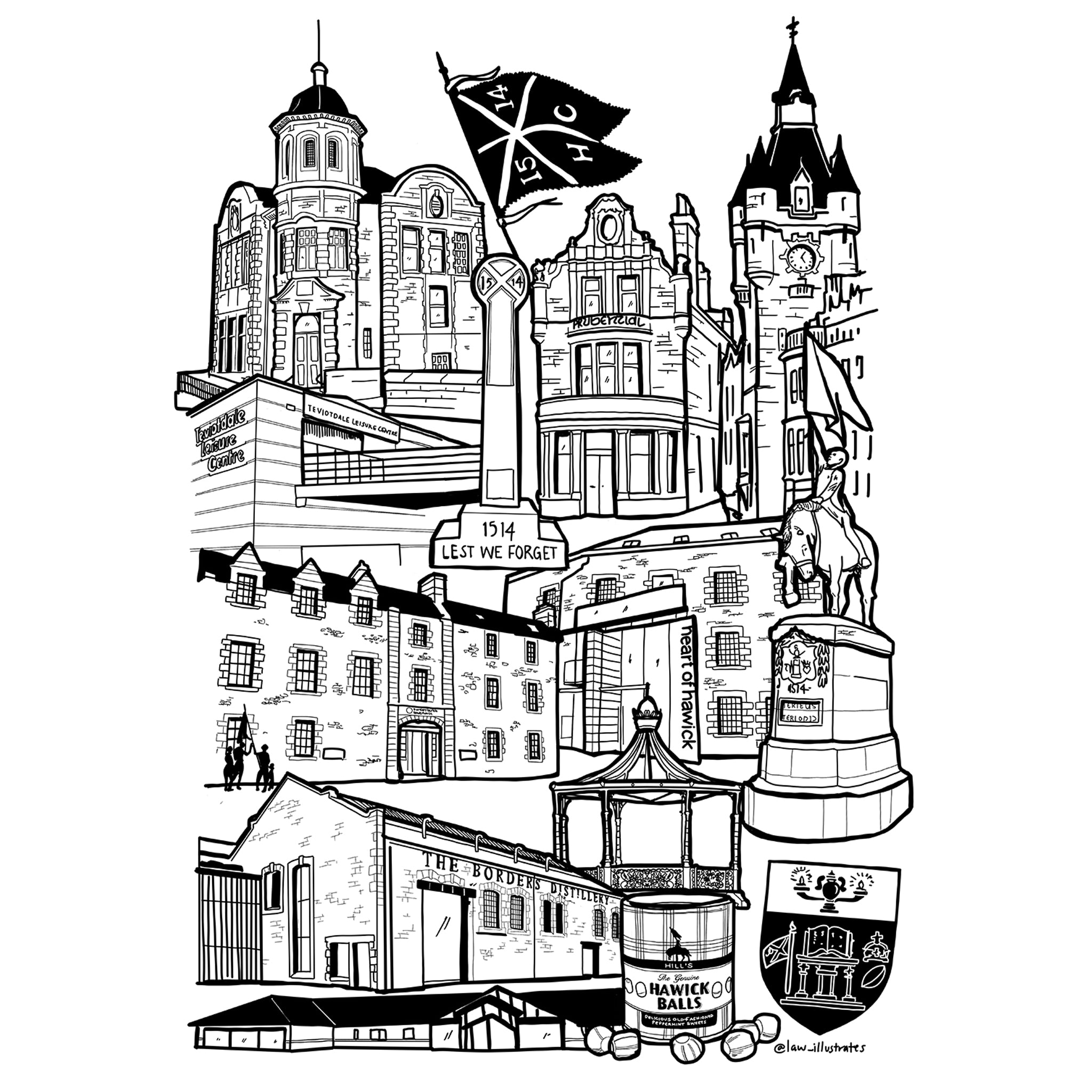 Hawick Print | Scottish Borders Art