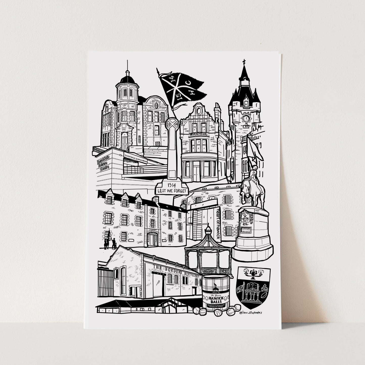 Hawick Print | Scottish Borders Art