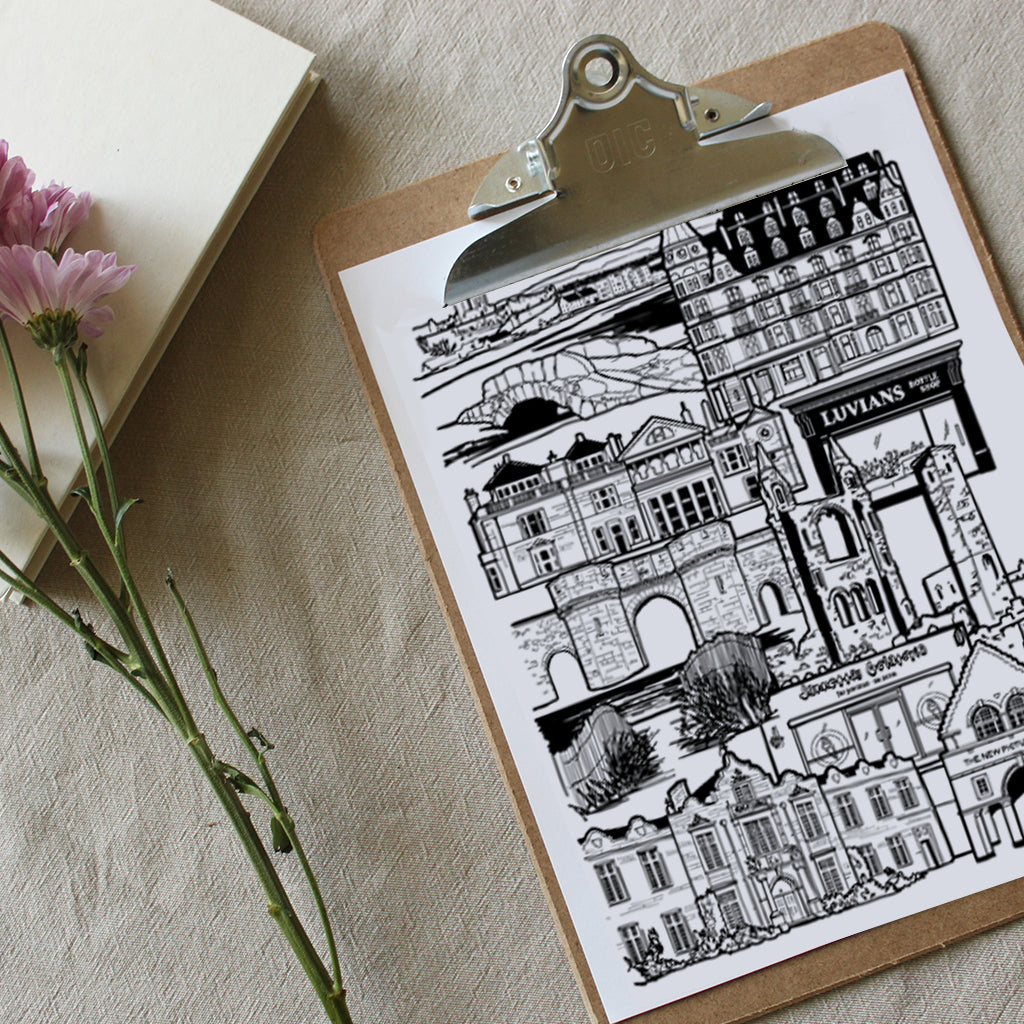 St Andrews Illustration Print