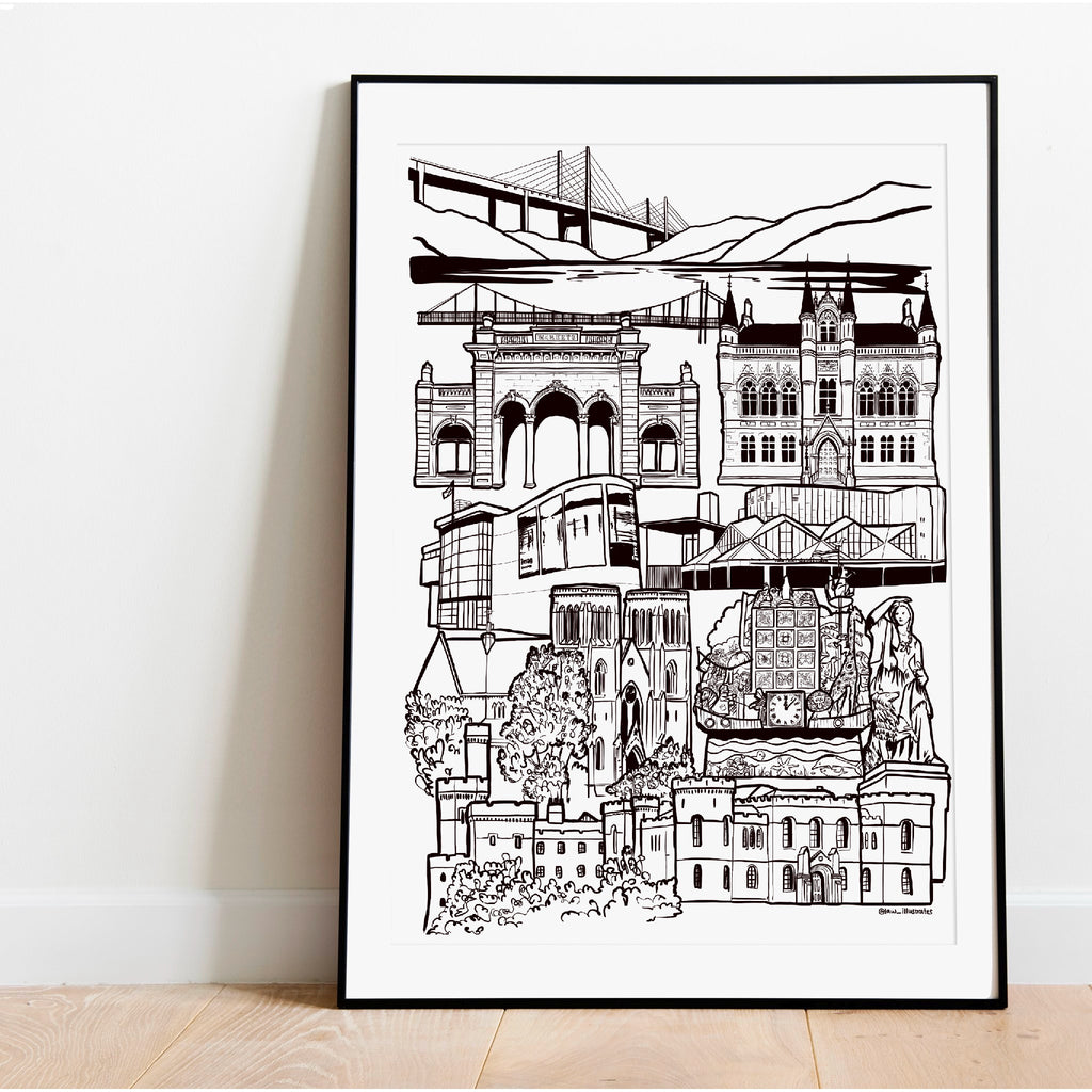 Inverness Illustration Print