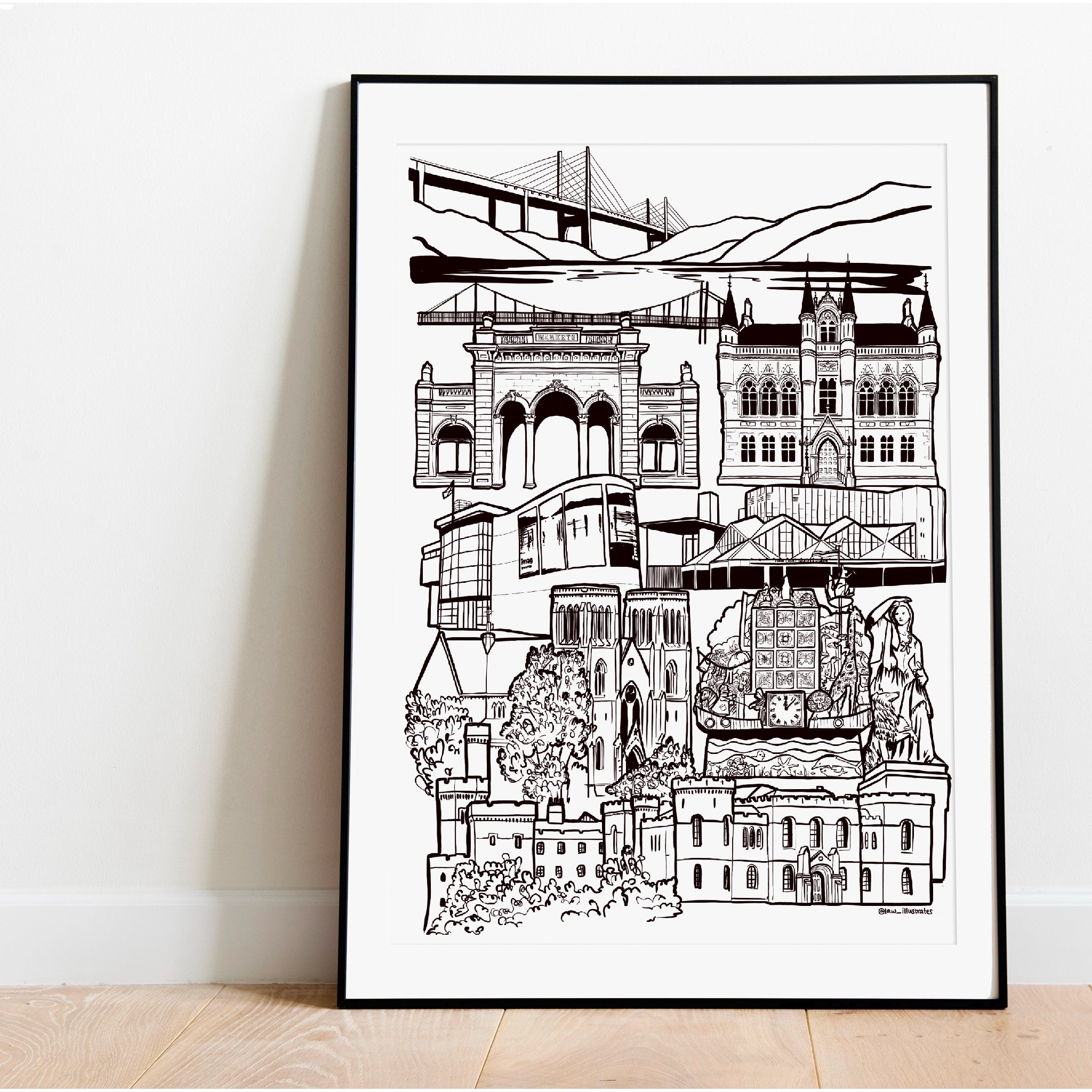 Inverness Illustration Print