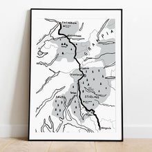 Load image into Gallery viewer, West Highland Way Map Illustration Print
