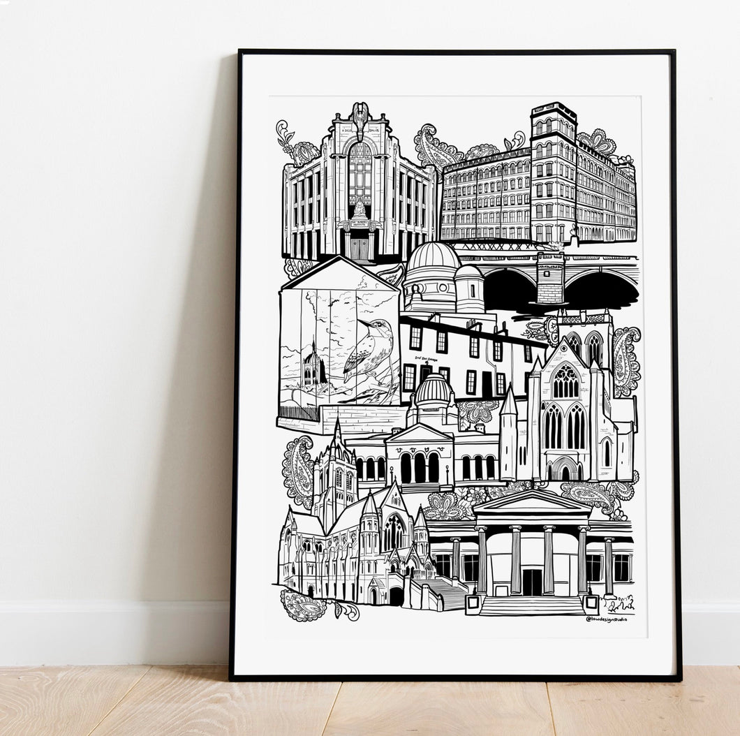 Paisley Illustration Print