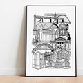 Newcastle Upon Tyne Illustration Print