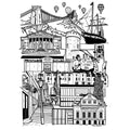 Black and White Bristol illustration print